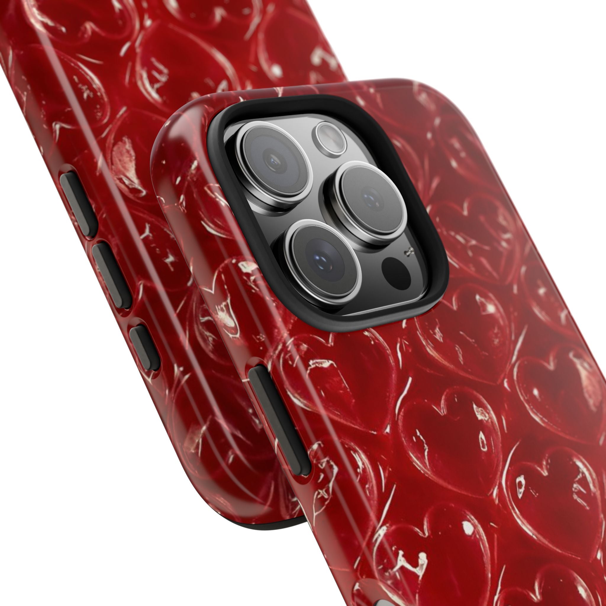 Red Popz Heart Armoured Phone Case