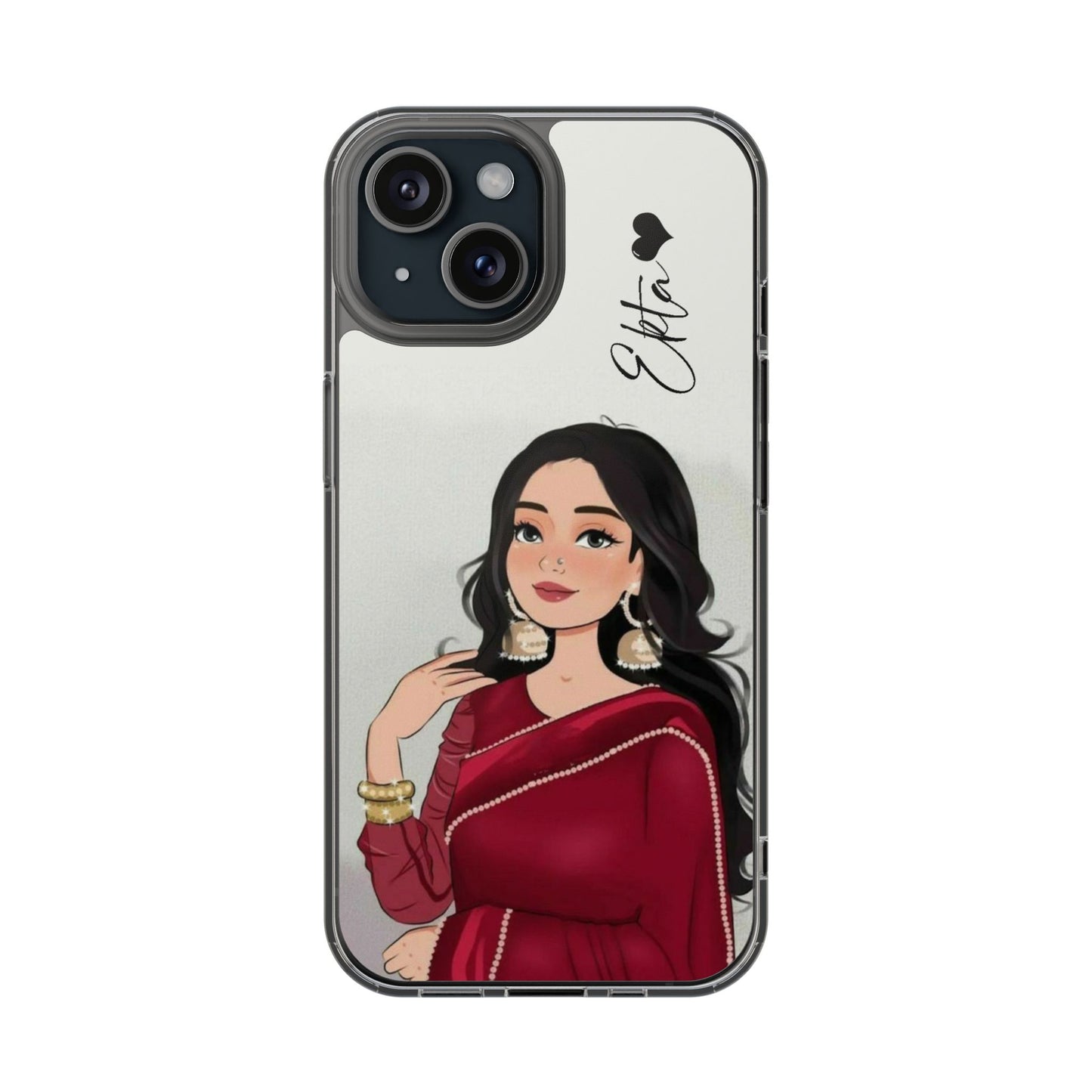 Saree Girl With Customised Name Phone Case