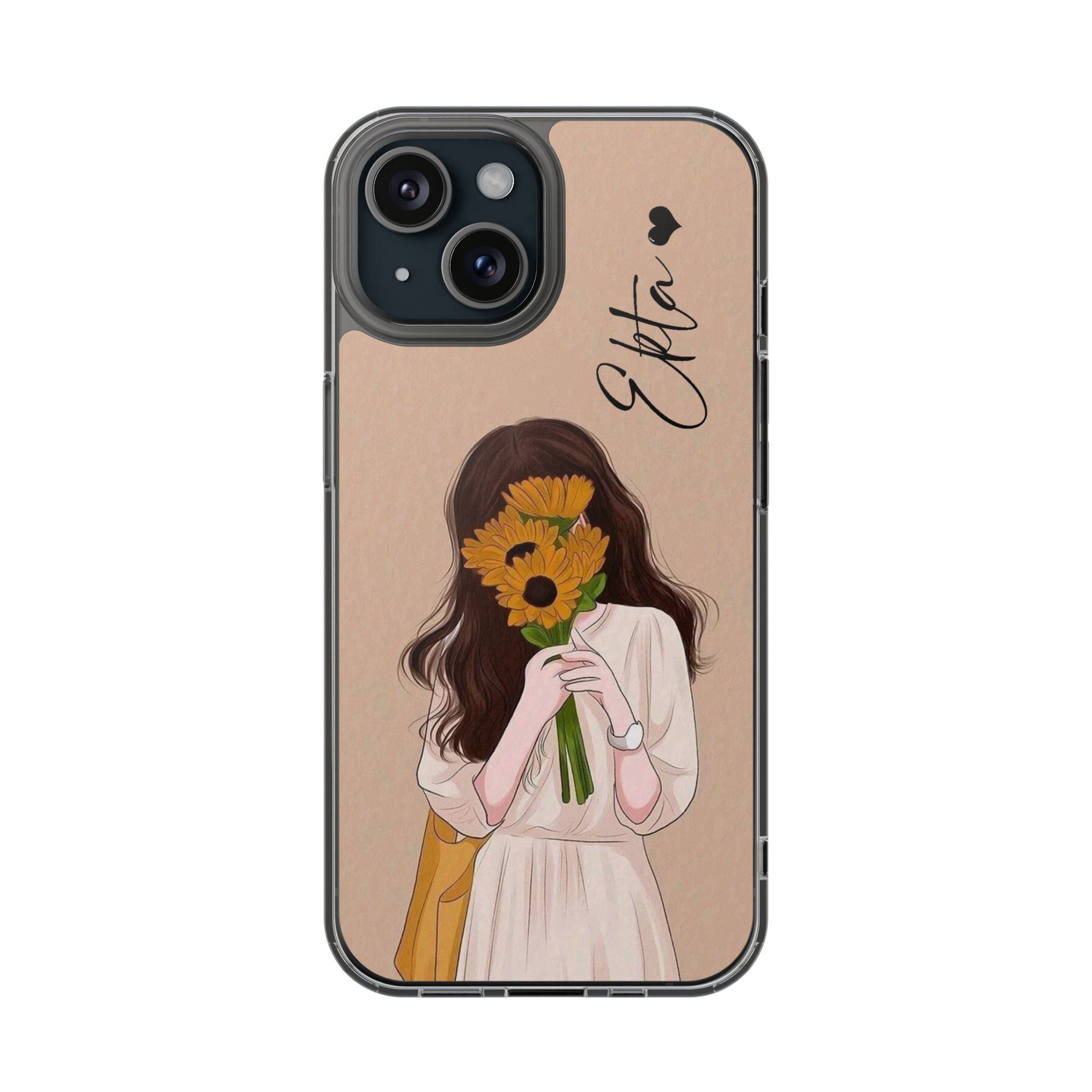 Girl With Sunflower Phone Case