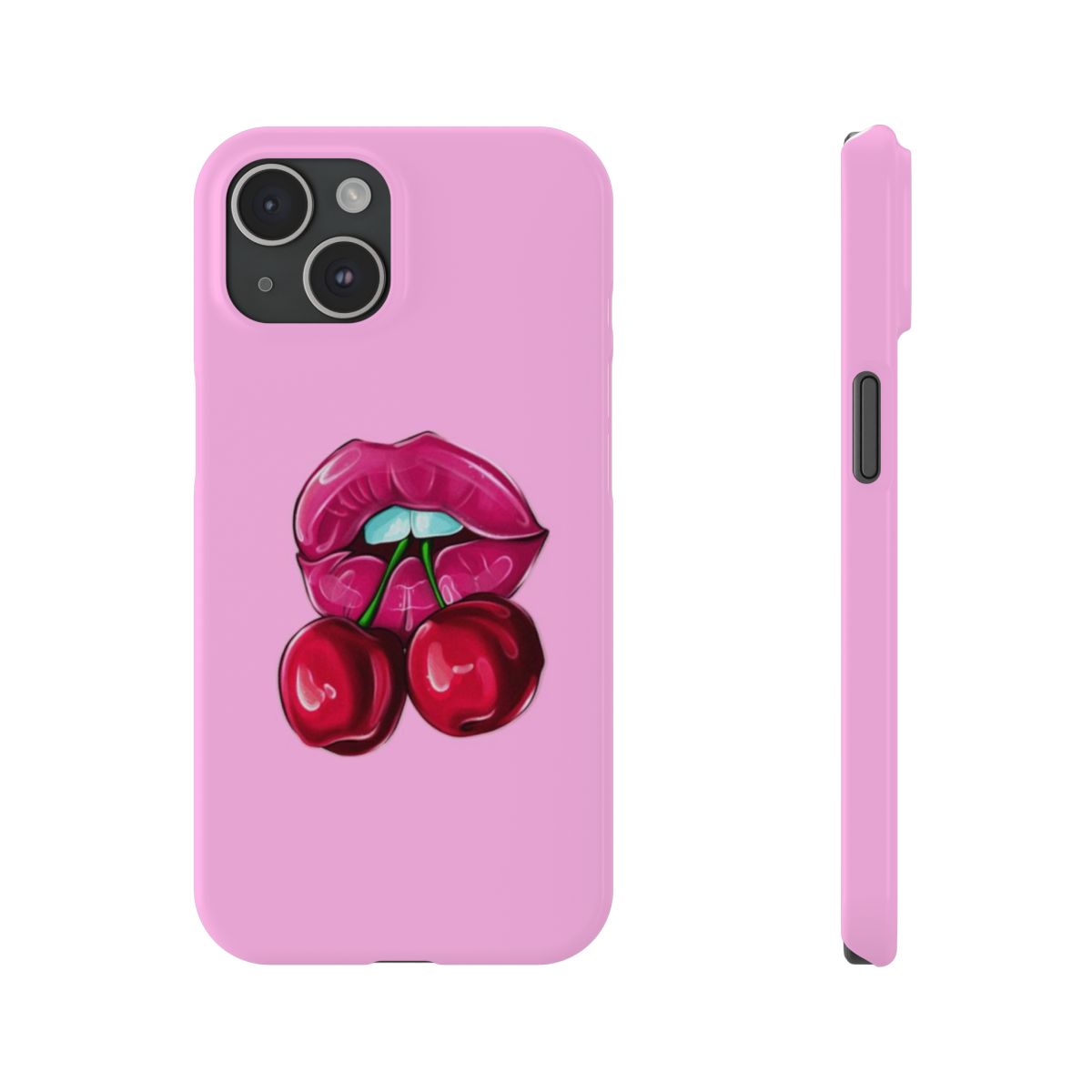 Lips With Cherry Phone Case