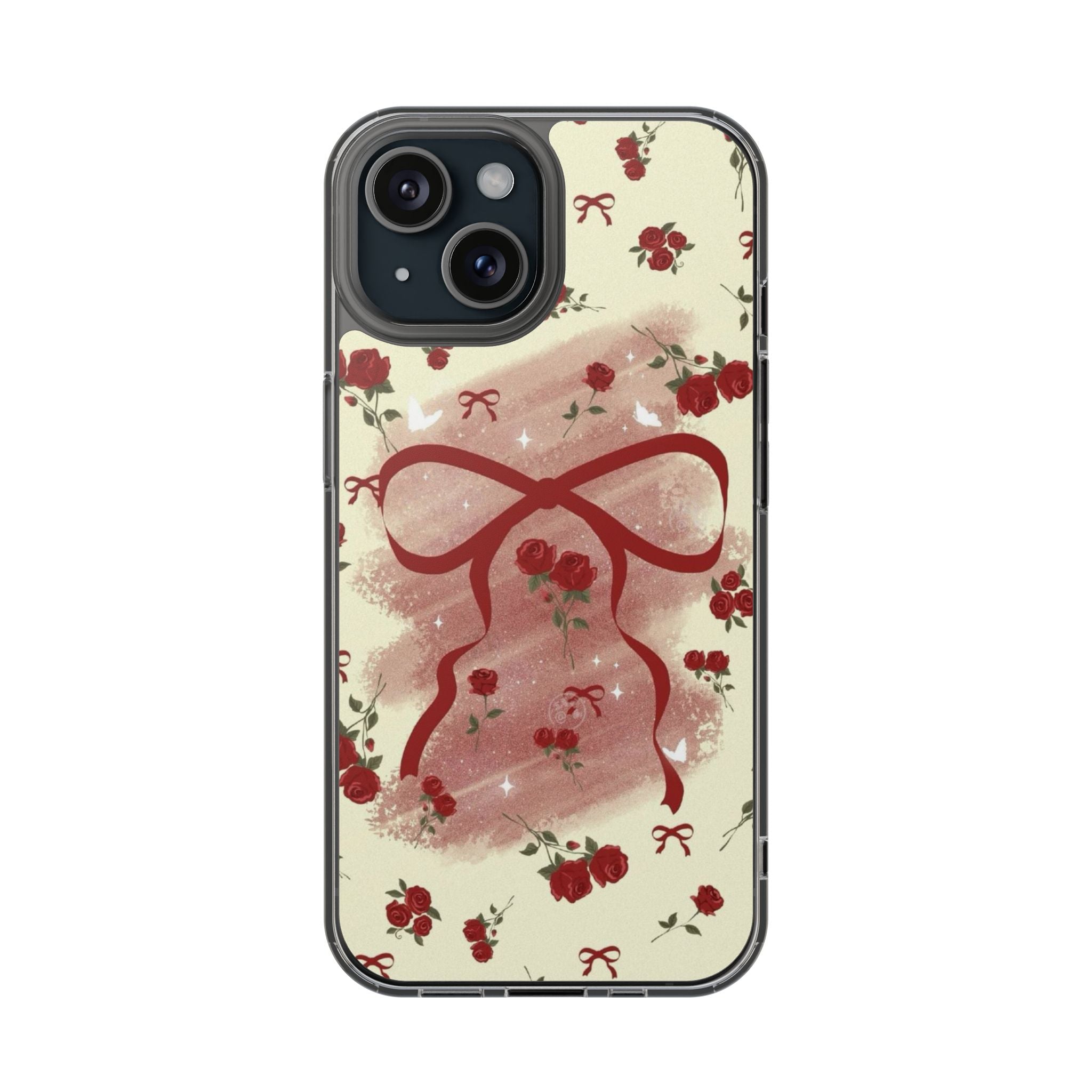 Red Bow With Roses Phone Case