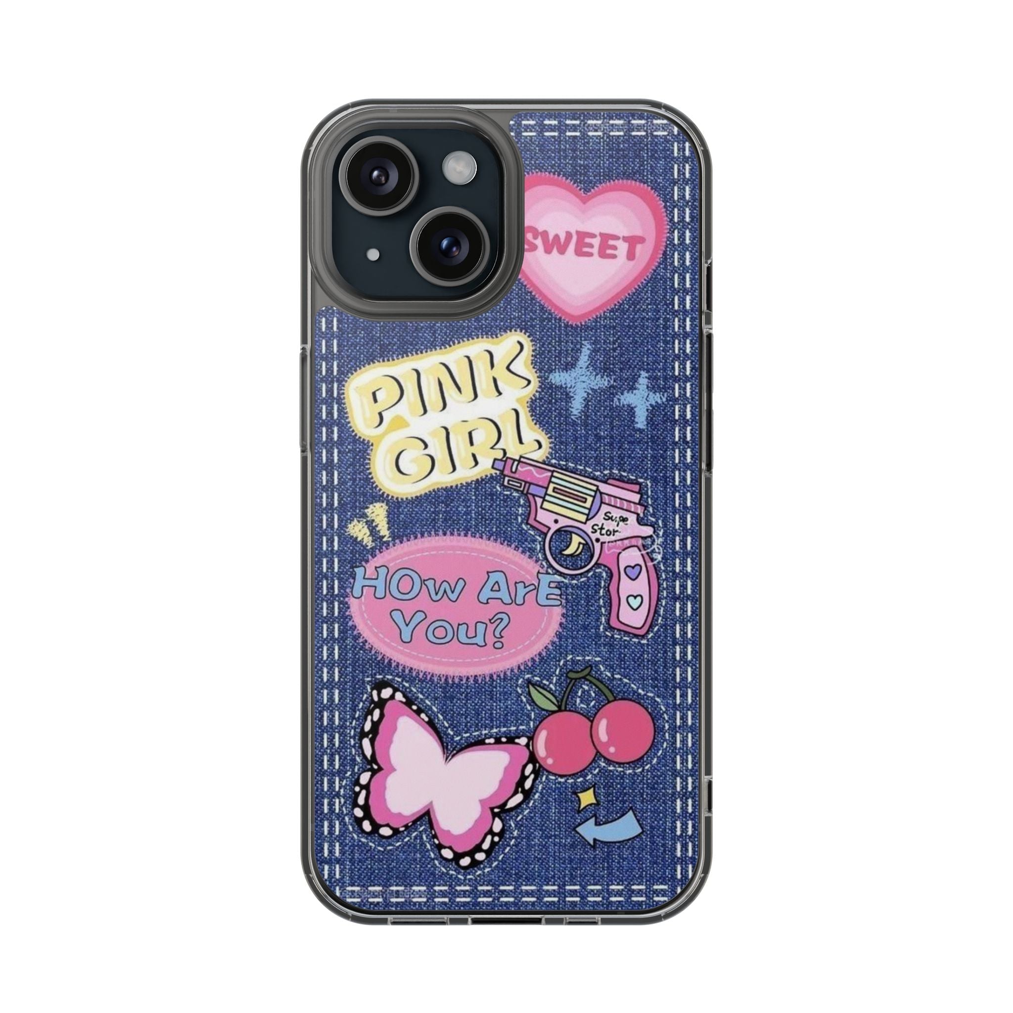 Denim Pink Girl  Phone Case