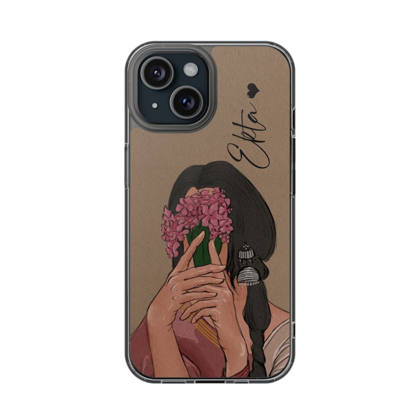 Girl With Flower Phone Case