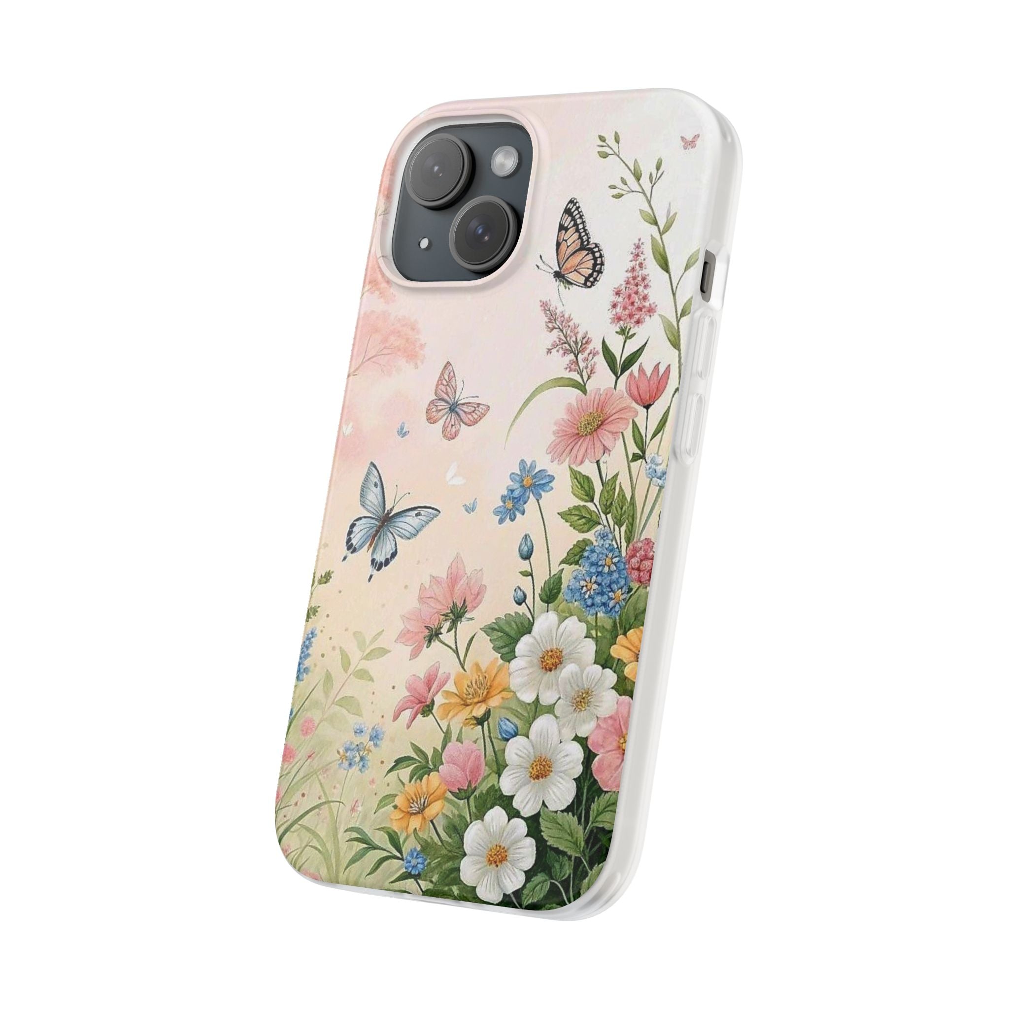 Flower With Butterfly Phone Case