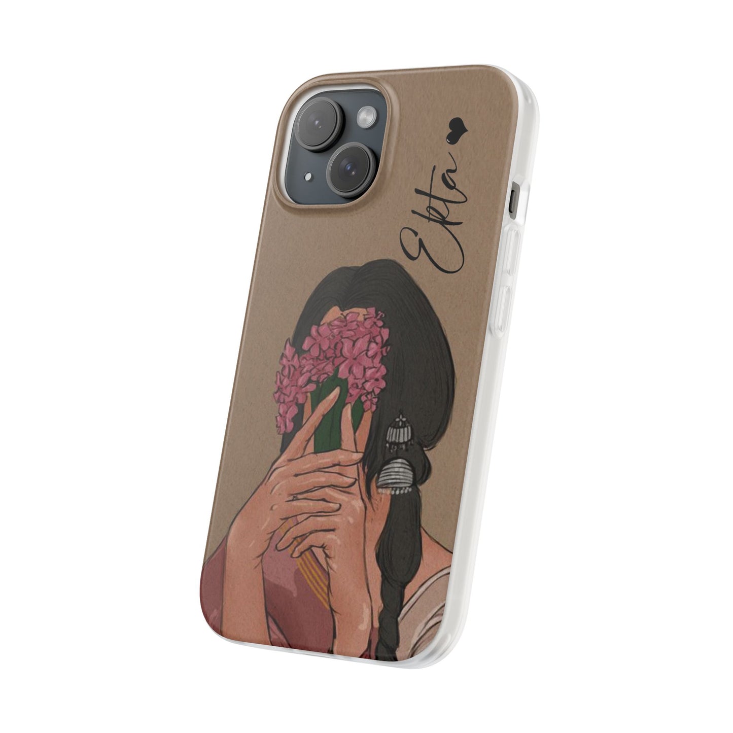 Girl With Flower Phone Case