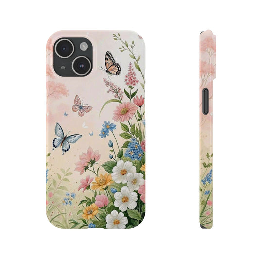 Flower With Butterfly Phone Case