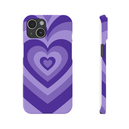 Purple Heart Y2K Phone Case