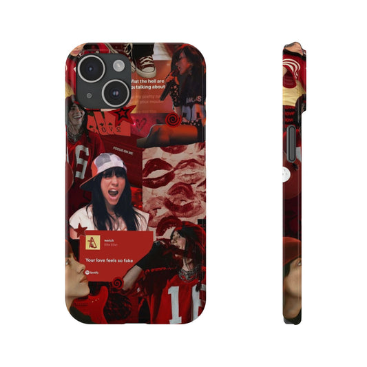 Billie Elish Red Phone Case