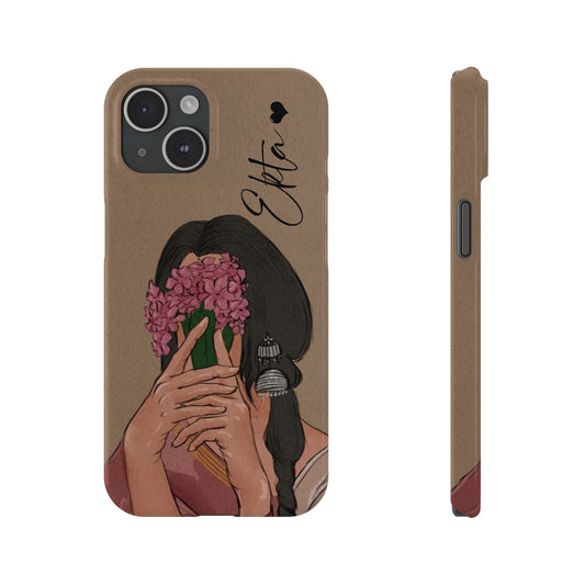 Girl With Flower Phone Case