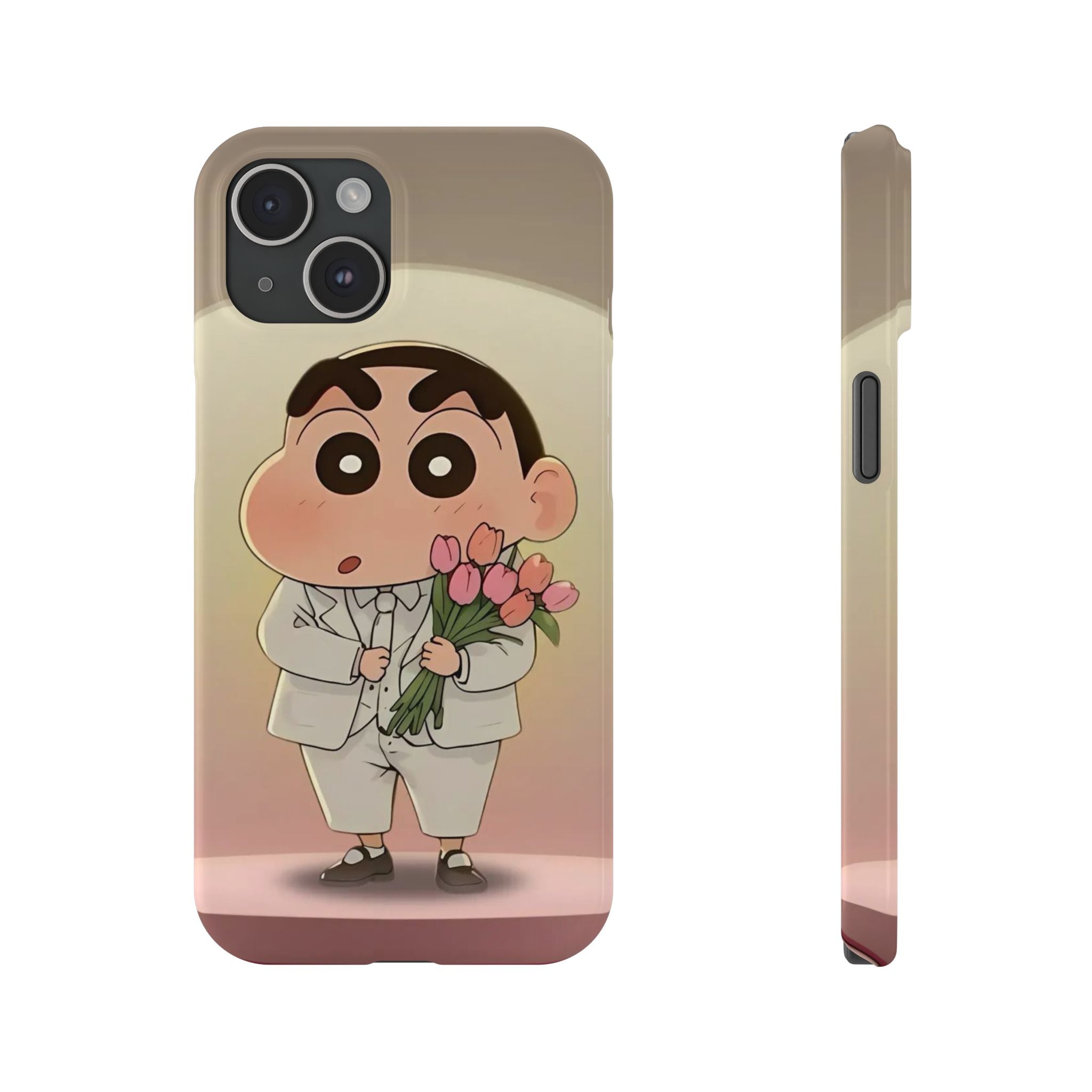 Sinchan With Tulip Phone Case