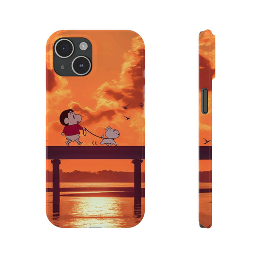 Sinchan with his dog Phone Case