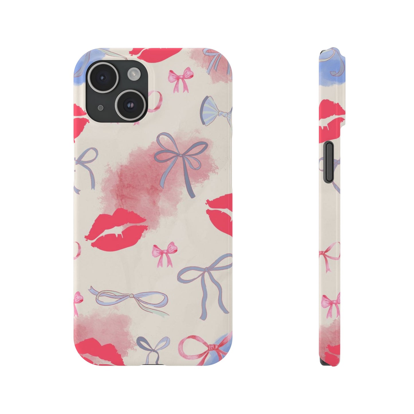 Bow With Pink Lips Phone Case