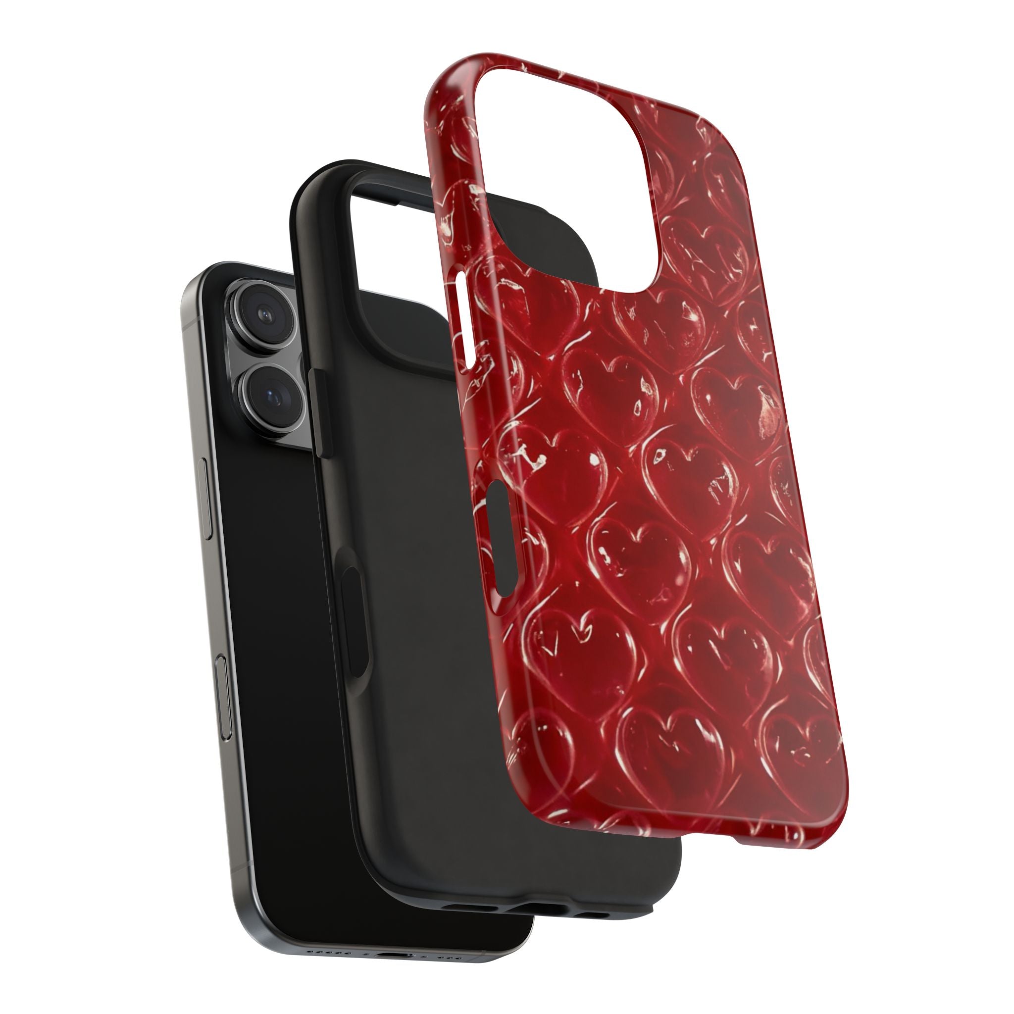 Red Popz Heart Armoured Phone Case